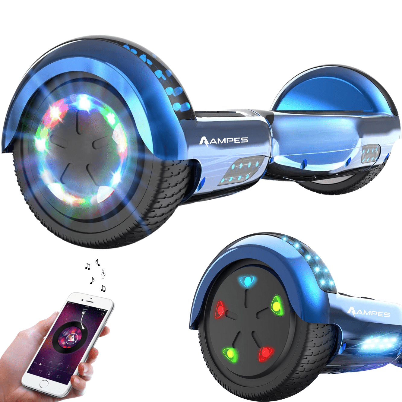 Ampes Hoverboard - Chroom Roze