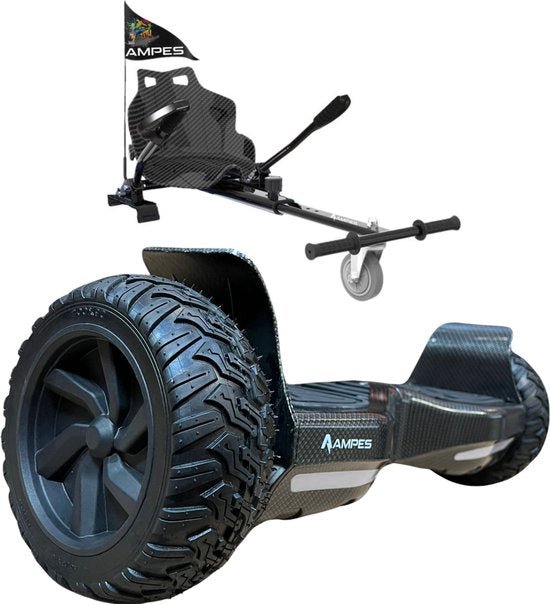 Ampes Off Road Hoverboard - Chroom Roze + Hoverkart