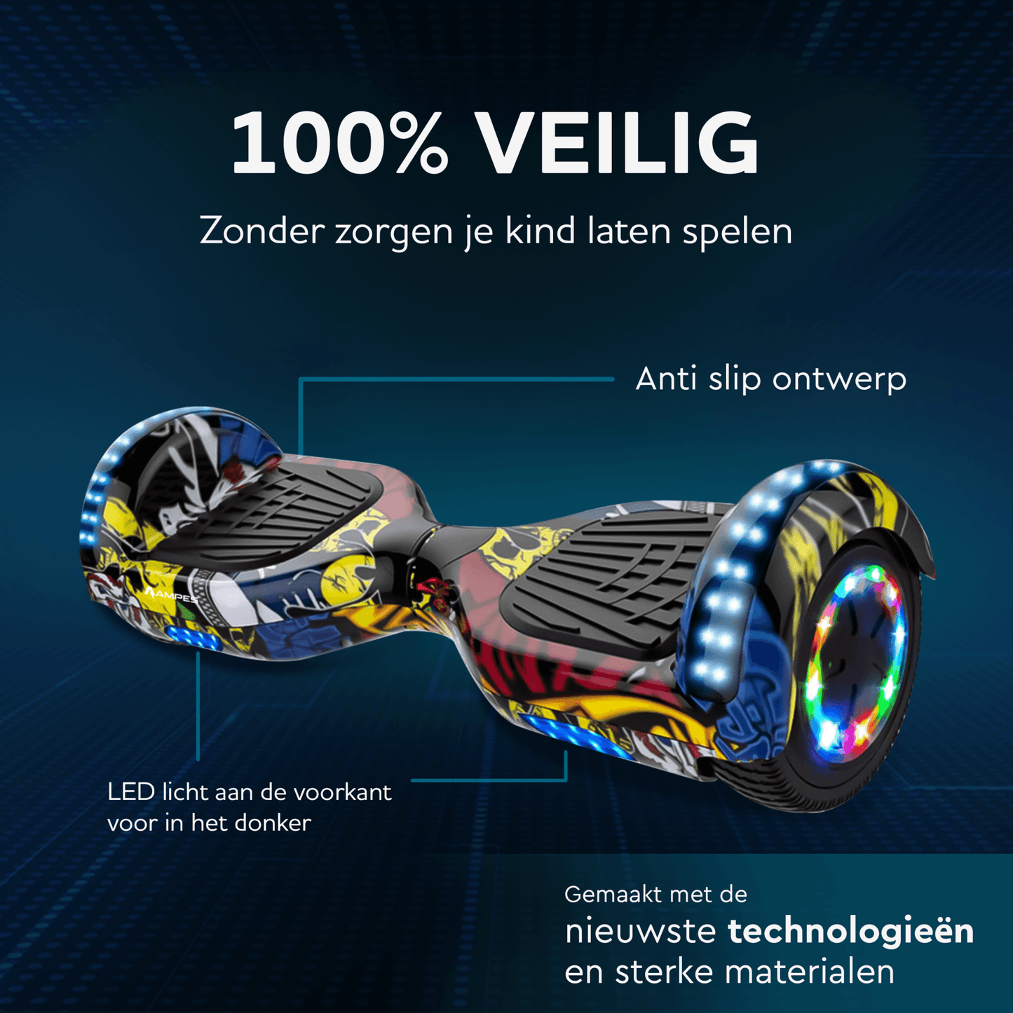 Ampes Hiphop Hoverboard 100% veilig