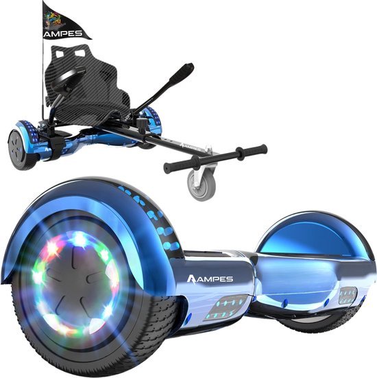 Ampes Hoverboard - Chroom Roze + Hoverkart