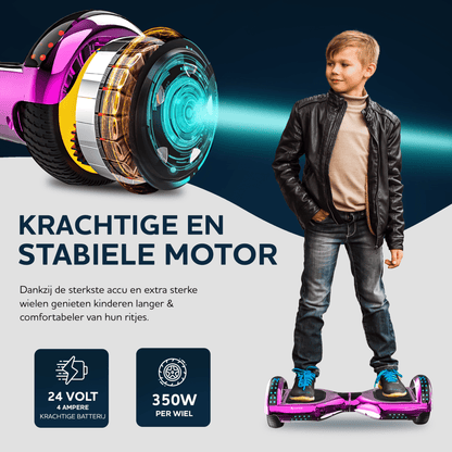 Ampes Hoverboard - Roze hoverboard 6,5 inch Krachtig en stabiel