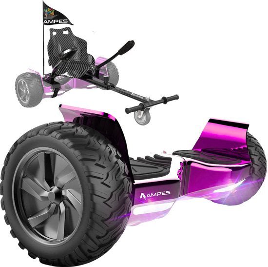 Ampes Off Road Hoverboard - Chroom Roze + Hoverkart