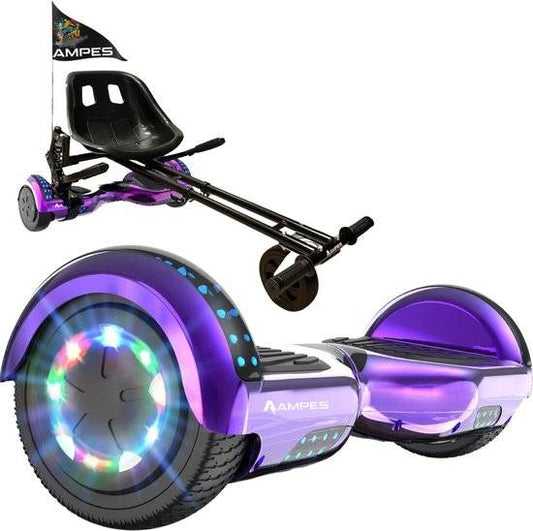 Ampes Hoverboard - Paars + Hoverkart Vering 6,5 inch