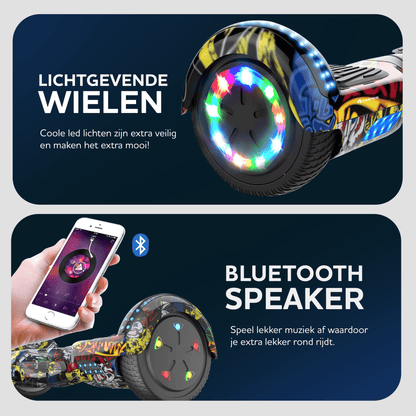 Ampes Hiphop Hoverboard lichtgevende wielen en bluetooth